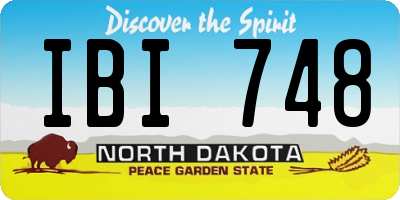 ND license plate IBI748