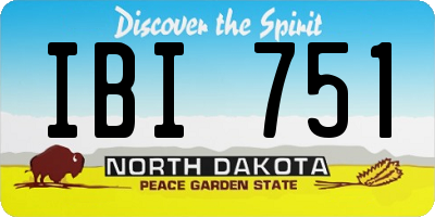 ND license plate IBI751