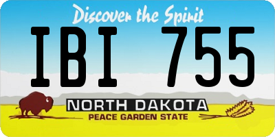 ND license plate IBI755