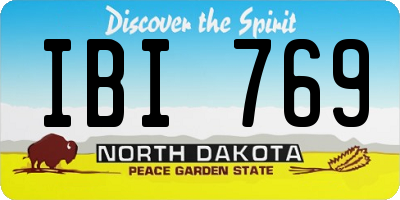 ND license plate IBI769