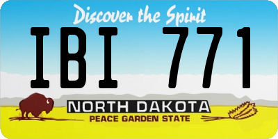 ND license plate IBI771