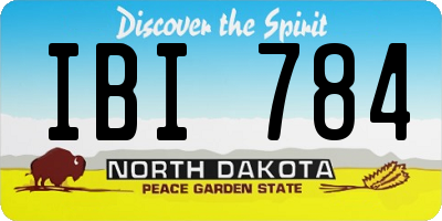 ND license plate IBI784
