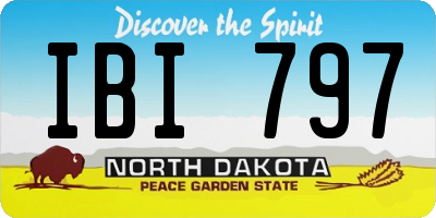 ND license plate IBI797