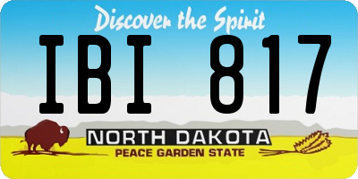 ND license plate IBI817