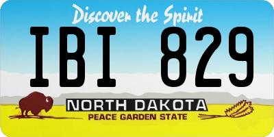 ND license plate IBI829