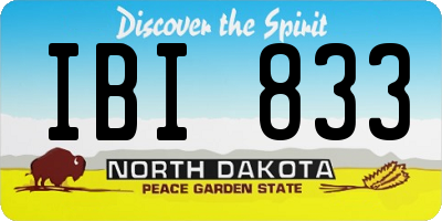 ND license plate IBI833