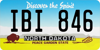 ND license plate IBI846