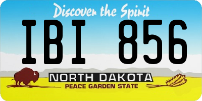 ND license plate IBI856