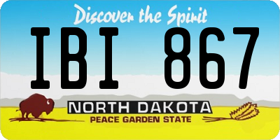ND license plate IBI867