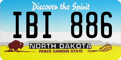 ND license plate IBI886