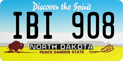 ND license plate IBI908