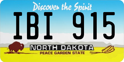 ND license plate IBI915