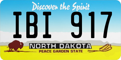 ND license plate IBI917