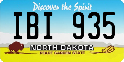 ND license plate IBI935