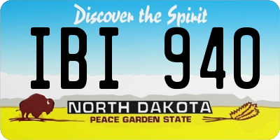ND license plate IBI940