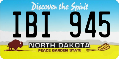 ND license plate IBI945