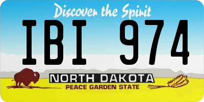 ND license plate IBI974