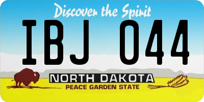 ND license plate IBJ044