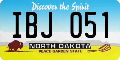 ND license plate IBJ051
