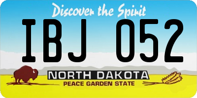ND license plate IBJ052