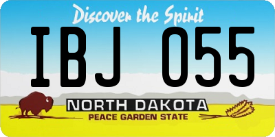ND license plate IBJ055
