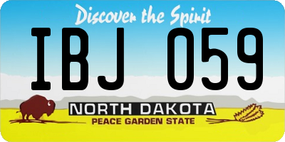 ND license plate IBJ059