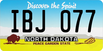 ND license plate IBJ077