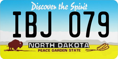 ND license plate IBJ079