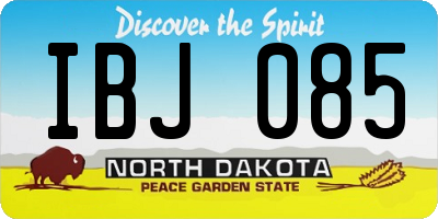 ND license plate IBJ085