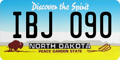 ND license plate IBJ090
