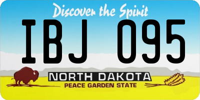 ND license plate IBJ095