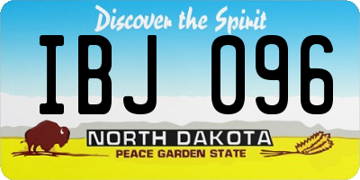 ND license plate IBJ096