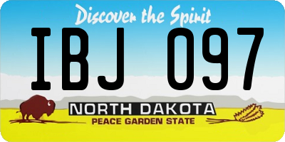 ND license plate IBJ097