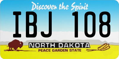 ND license plate IBJ108