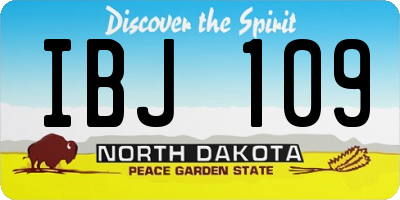 ND license plate IBJ109