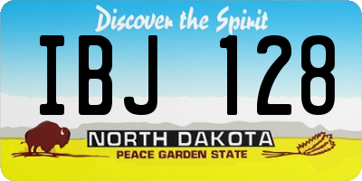ND license plate IBJ128