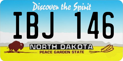 ND license plate IBJ146