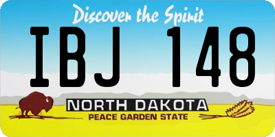 ND license plate IBJ148