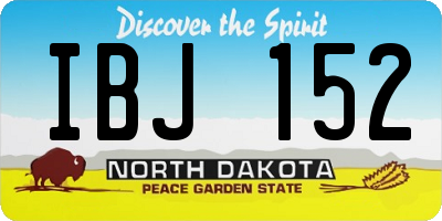 ND license plate IBJ152