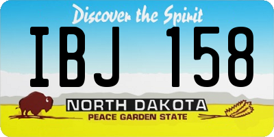 ND license plate IBJ158