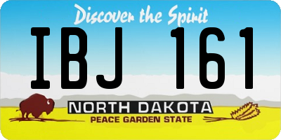 ND license plate IBJ161
