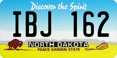 ND license plate IBJ162