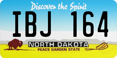 ND license plate IBJ164