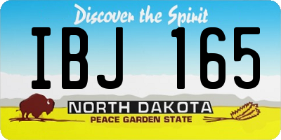 ND license plate IBJ165
