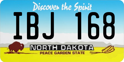 ND license plate IBJ168