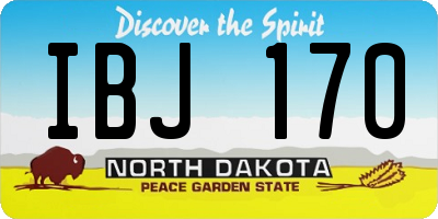 ND license plate IBJ170