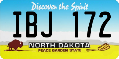 ND license plate IBJ172