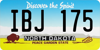 ND license plate IBJ175