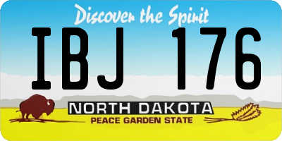 ND license plate IBJ176