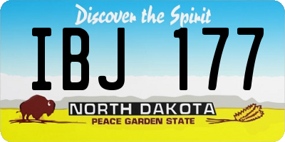 ND license plate IBJ177
